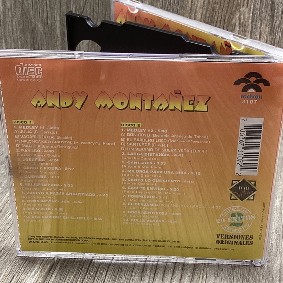 ANDY MONTANEZ - Oro Salsero - 2 CD - 1994 Rodven Records **RARE ITEM** - Picture 6 of 10